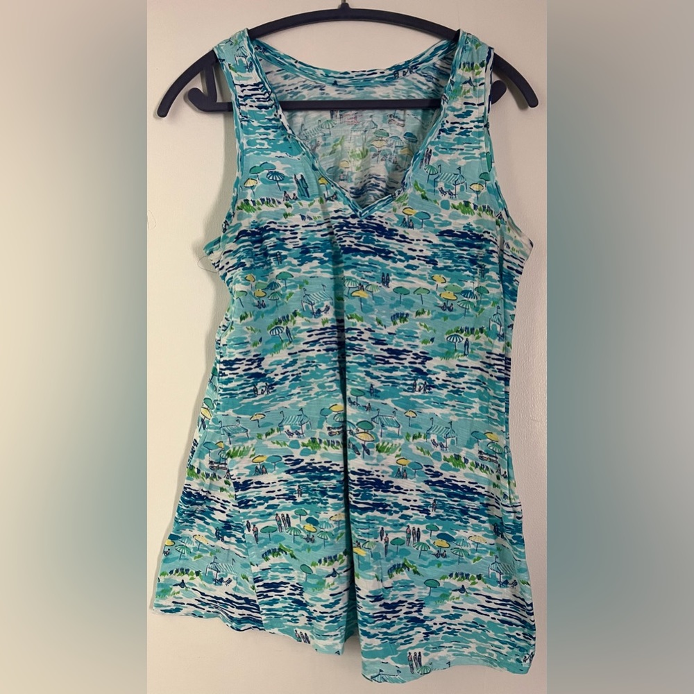 Lilly Pulitzer Gale tank top in High Tide Toile